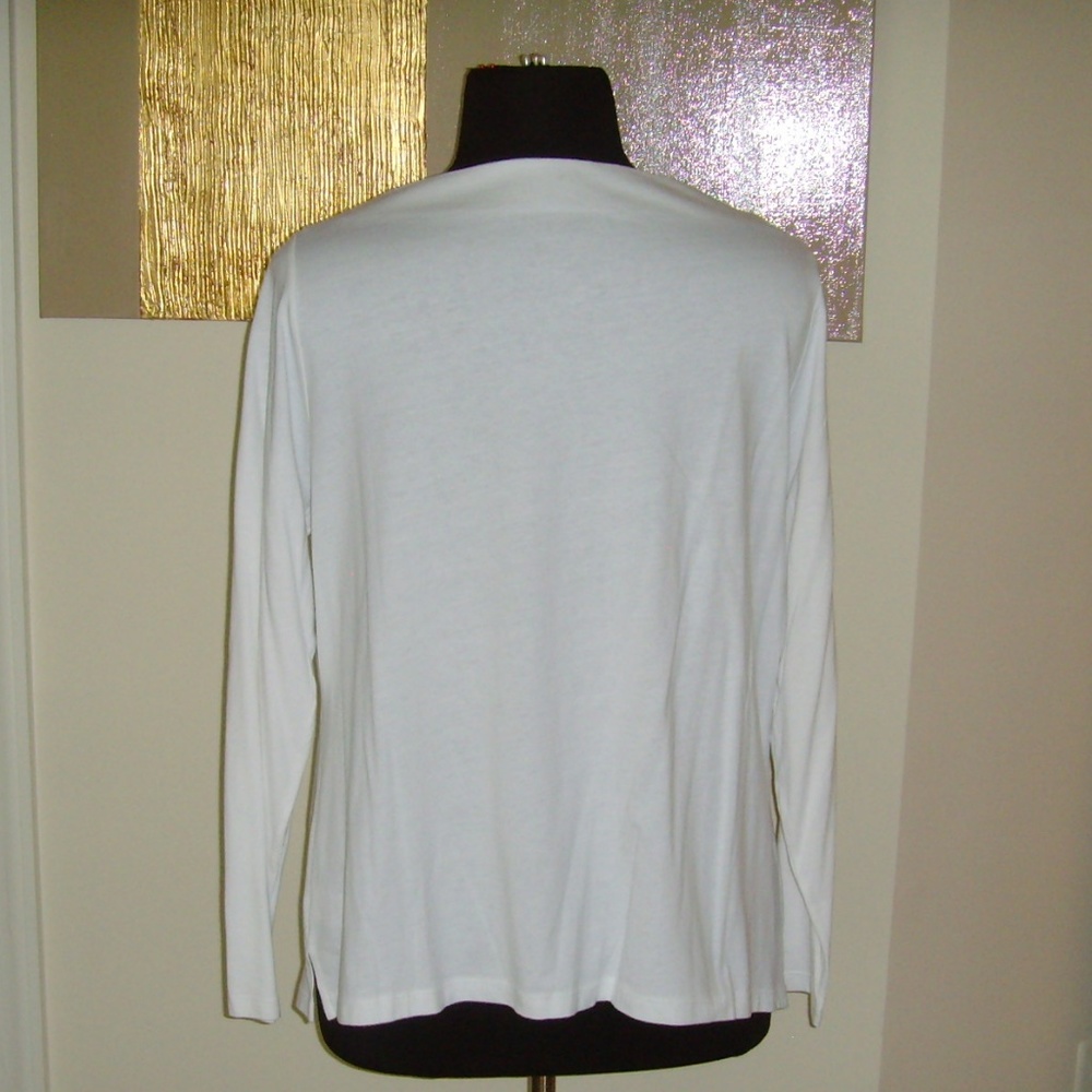 Lord & Taylor Woman White Cotton Tunic Pullover - BRAND NEW - Picture 6 of 7